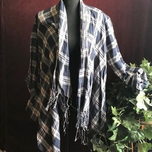 🔥🔥NWT Plaid open style shirt